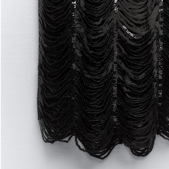 Zara SEQUINS Knit Dress - Picture 6 of 8